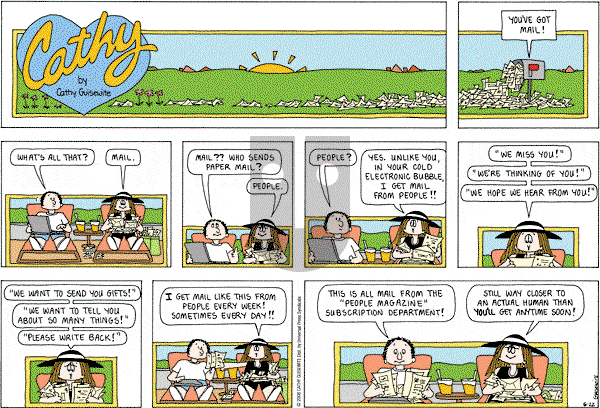 Cathy Classics - Sunday June 22, 2008 Comic Strip