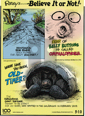 Ripley's Believe It or Not on Friday May 10, 2019 Comic Strip