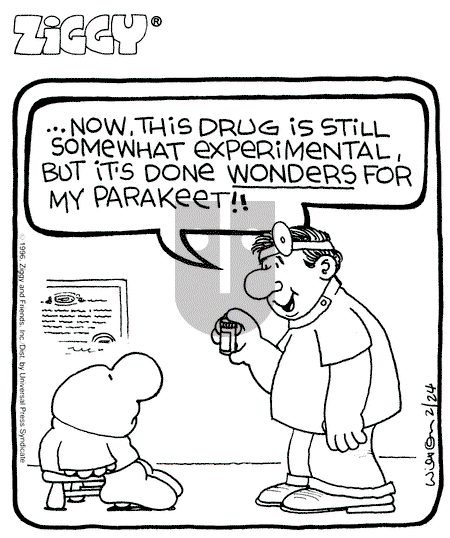 Ziggy - Saturday February 24, 1996 Comic Strip