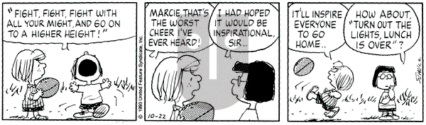 Peanuts on Friday October 22, 1993 Comic Strip