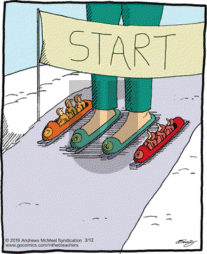 In the Bleachers on Tuesday March 12, 2019 Comic Strip
