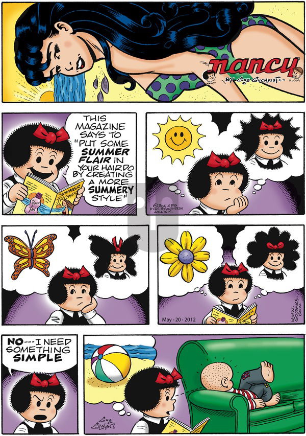Nancy on Sunday May 20, 2012 Comic Strip