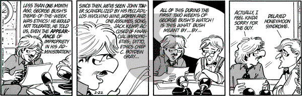 Doonesbury - Wednesday February 22, 1989 Comic Strip