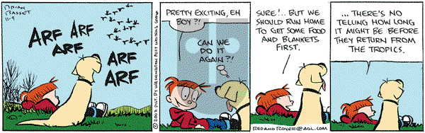 Red and Rover on Saturday November 9, 2002 Comic Strip