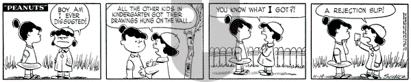 Peanuts on Saturday November 19, 1955 Comic Strip