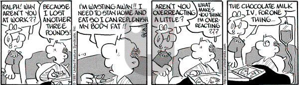 Drabble on Friday June 13, 1997 Comic Strip