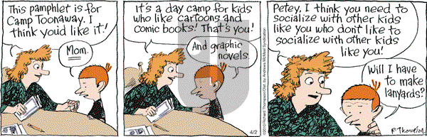 Cul de Sac on Wednesday April 2, 2025 Comic Strip