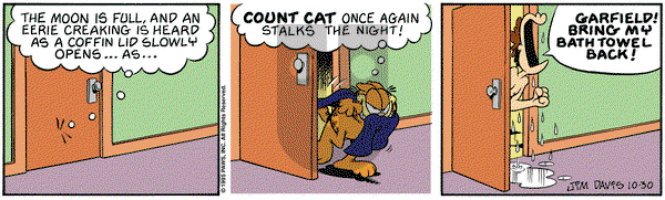 Garfield on Monday October 30, 1995 Comic Strip