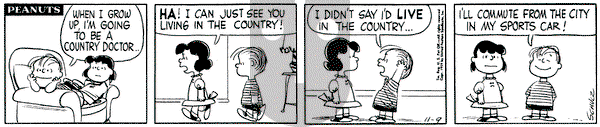 Peanuts on Monday November 9, 1959 Comic Strip