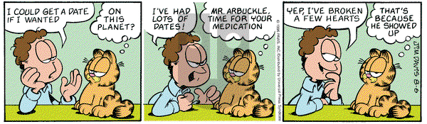Garfield - Tuesday August 6, 1996 Comic Strip