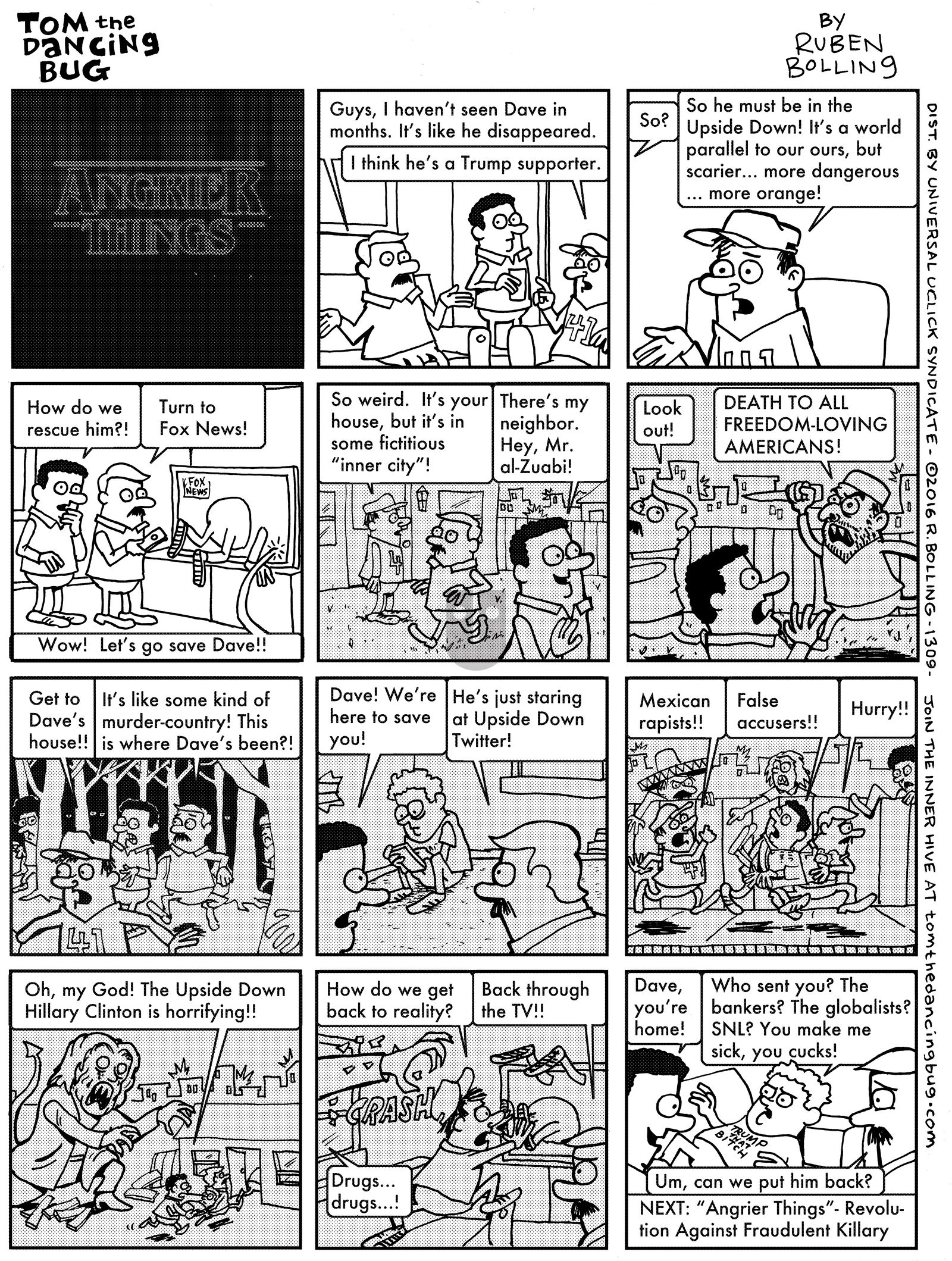 Tom the Dancing Bug - Monday October 17, 2016 Comic Strip