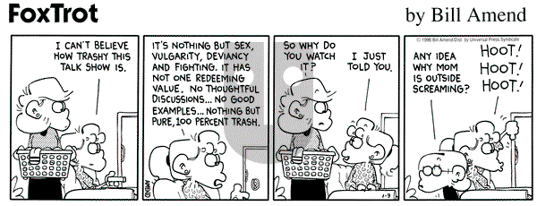 FoxTrot - Tuesday January 9, 1996 Comic Strip