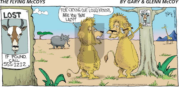 The Flying McCoys on Sunday January 22, 2012 Comic Strip