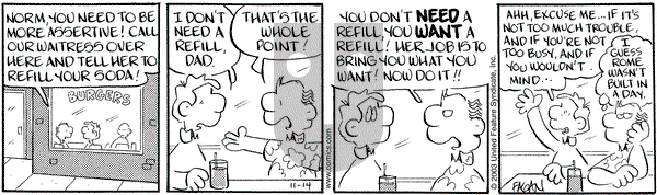 Drabble on Friday November 14, 2003 Comic Strip