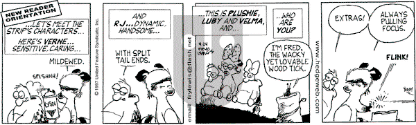 Over the Hedge on Wednesday September 24, 1997 Comic Strip