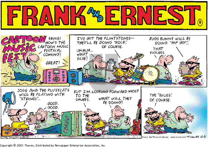 Frank and Ernest on Sunday December 9, 2001 Comic Strip