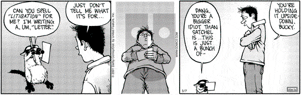 Get Fuzzy on Wednesday March 7, 2001 Comic Strip