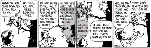 Calvin and Hobbes - Friday June 21, 2024 Comic Strip