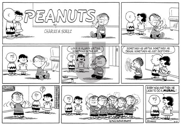Peanuts on Sunday June 3, 1956 Comic Strip