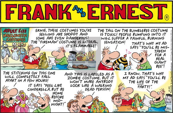 Frank and Ernest on Sunday October 25, 2015 Comic Strip