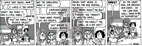 Cathy Classics on Friday July 3, 1987 Comic Strip