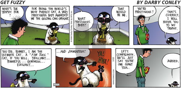 Get Fuzzy on Sunday January 22, 2006 Comic Strip