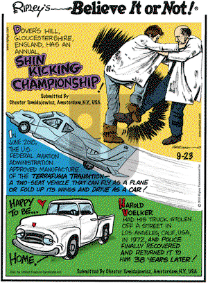 Ripley's Believe It or Not on Thursday September 23, 2010 Comic Strip