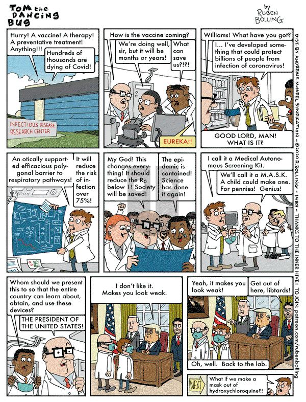 Tom the Dancing Bug on Friday June 26, 2020 Comic Strip