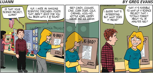 Luann on Sunday January 17, 2010 Comic Strip