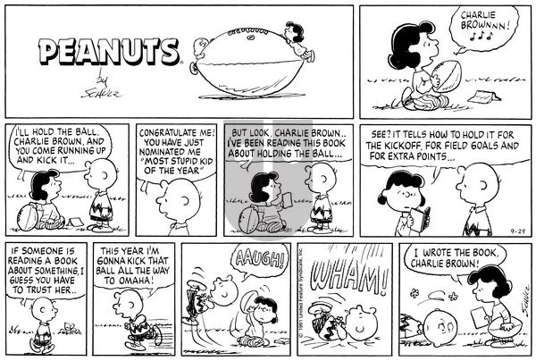 Peanuts on Sunday September 29, 1991 Comic Strip