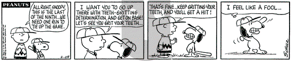 Peanuts on Monday June 28, 1965 Comic Strip