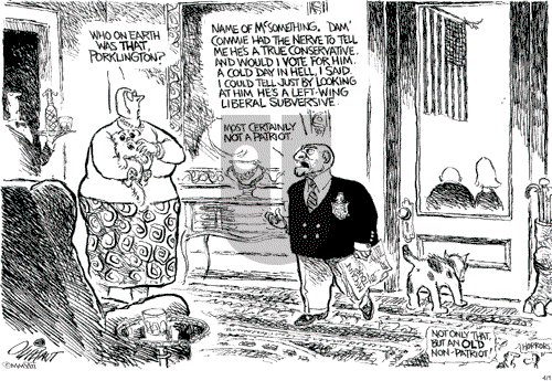 Pat Oliphant on Tuesday April 1, 2008 Comic Strip