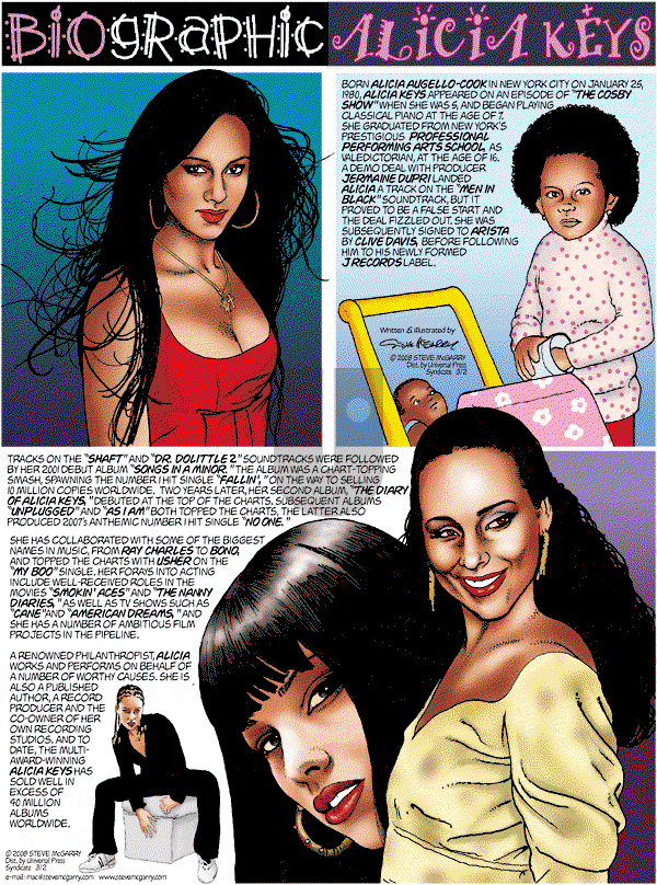 Biographic on Sunday March 2, 2008 Comic Strip