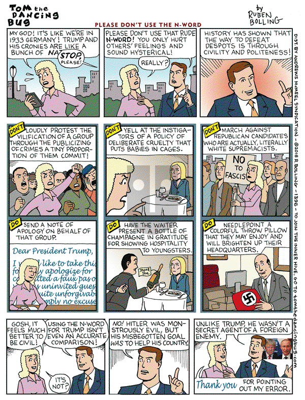 Tom the Dancing Bug on Friday July 13, 2018 Comic Strip