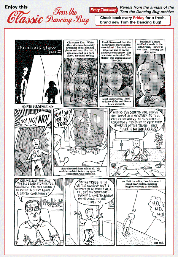 Tom the Dancing Bug on Thursday December 19, 2013 Comic Strip