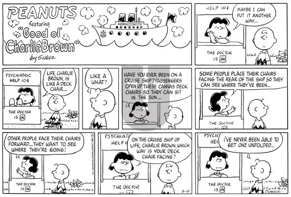 Peanuts on Sunday March 15, 1981 Comic Strip