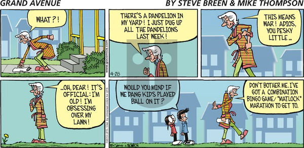 Grand Avenue on Sunday April 28, 2013 Comic Strip