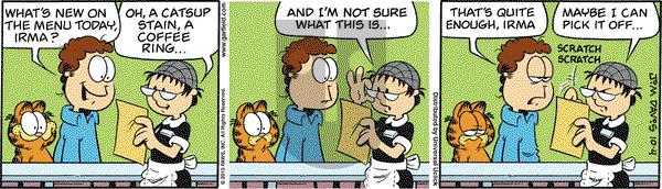 Garfield on Monday October 4, 2010 Comic Strip