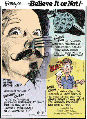 Ripley's Believe It or Not on Tuesday May 19, 2009 Comic Strip