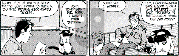 Get Fuzzy on Thursday May 3, 2001 Comic Strip