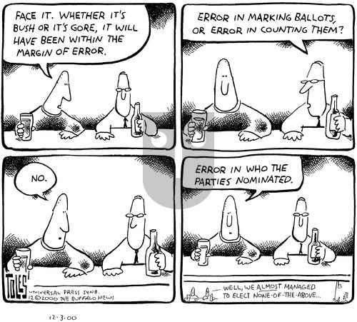 Tom Toles on Sunday December 3, 2000 Comic Strip
