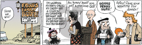 Cul de Sac on Tuesday November 23, 2010 Comic Strip