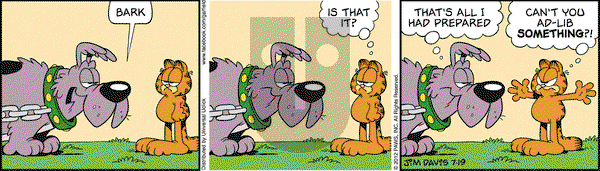 Garfield on Thursday July 19, 2012 Comic Strip