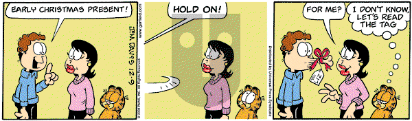 Garfield on Tuesday December 9, 2008 Comic Strip