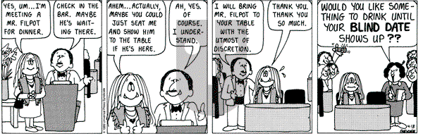 Cathy Classics on Tuesday April 18, 1989 Comic Strip