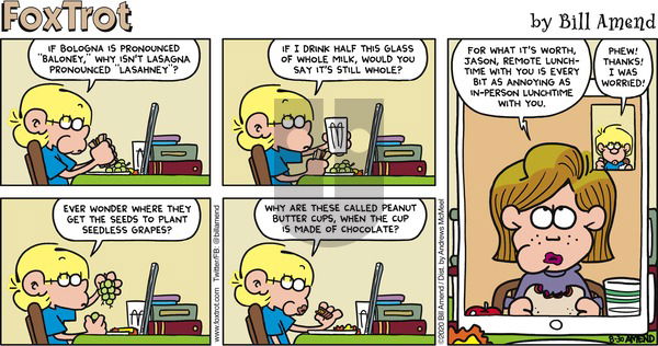 FoxTrot on Sunday August 30, 2020 Comic Strip