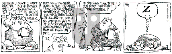 The Grizzwells on Saturday December 9, 1995 Comic Strip