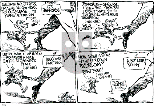 Pat Oliphant on Wednesday November 21, 2001 Comic Strip