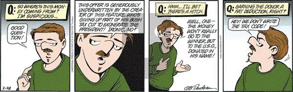 Doonesbury on Saturday February 28, 2004 Comic Strip