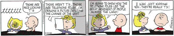 Peanuts on Wednesday March 29, 2000 Comic Strip